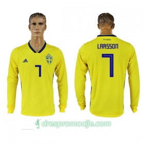 Švedska Dres Larsson 7 Domaći Svjetsko prvenstvo 2018 Dugim Rukavima